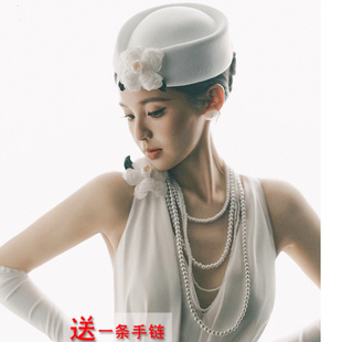 多层珍珠项链配礼服颈链女士拍照饰品五层叠戴款锁骨链中长款664