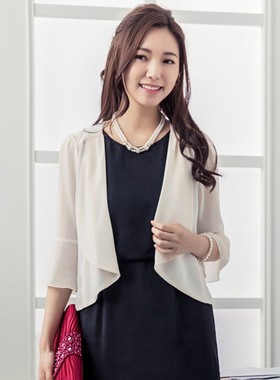 新款雪纺开衫防晒小披肩女夏季春秋薄款外套坎肩配裙子外搭88111