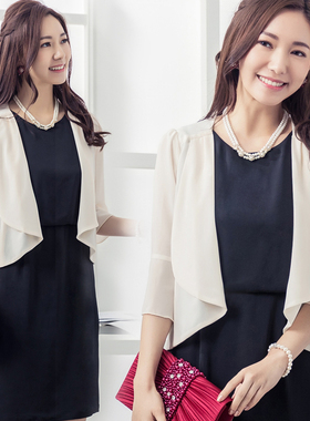 小披肩女夏季百搭短款雪纺开衫春秋天薄款外套坎肩旗袍外搭88111