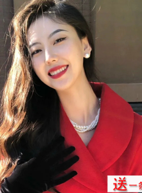 多层珍珠项链颈链子短款女士缠绕锁骨链子秋冬季毛衣链子项圈1462