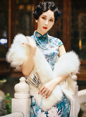 婚礼新娘伴娘加厚保暖披肩