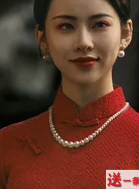 搭配旗袍珍珠项链配饰品女士新款复古颈链子锁骨链短款毛衣链311