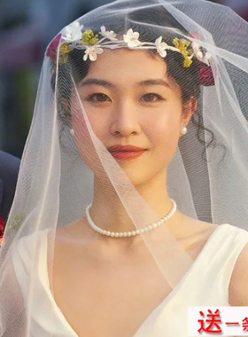 仿珍珠项链女士新娘拍照饰品配婚纱颈链子锁骨链毛衣链choker1259