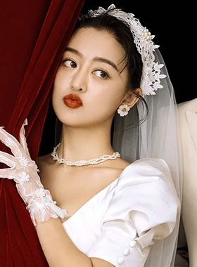 多层叠戴小珍珠项链女士hoker锁骨链子颈链子婚纱摄影拍照饰品112