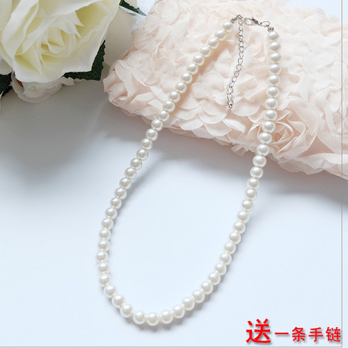 小香风法式复古女珍珠项链毛衣链