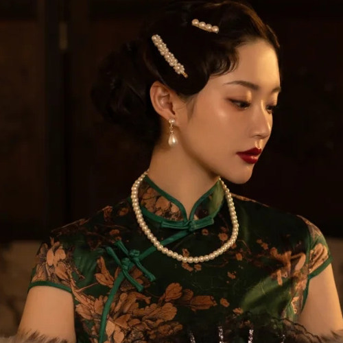 搭配旗袍珍珠项链女士毛衣链颈链加长款锁骨链子拍照写真饰品603