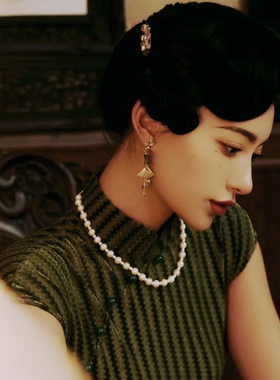 搭配旗袍珍珠项链妈妈款毛衣链50cm配裙子颈链子女款国风项圈1884