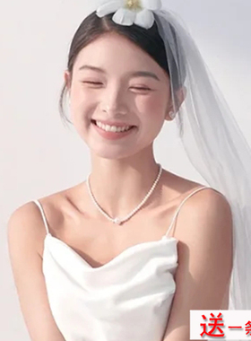 仿珍珠项链女士气质颈链