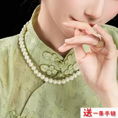 搭配旗袍珍珠项链女士短款 颈链子毛衣链锁骨链项饰品项圈颈饰602