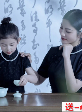 搭配旗袍珍珠项链饰品夏季50cm亲子母女款锁骨链拍照写真颈链042