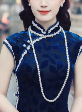 新款搭配旗袍珍珠项链