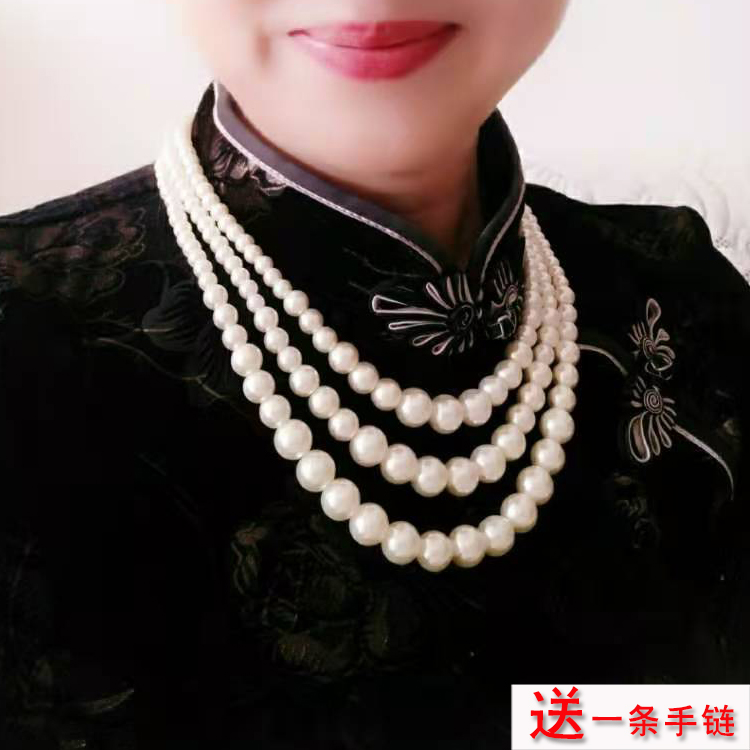 新款配旗袍珍珠项链颈链