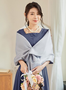 新娘披肩敬酒服坎肩缎女士伴娘