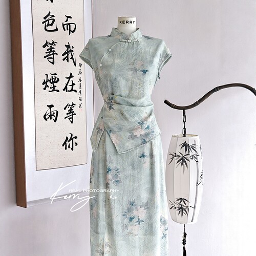 禅意两件套女夏松弛感清雅套装裙