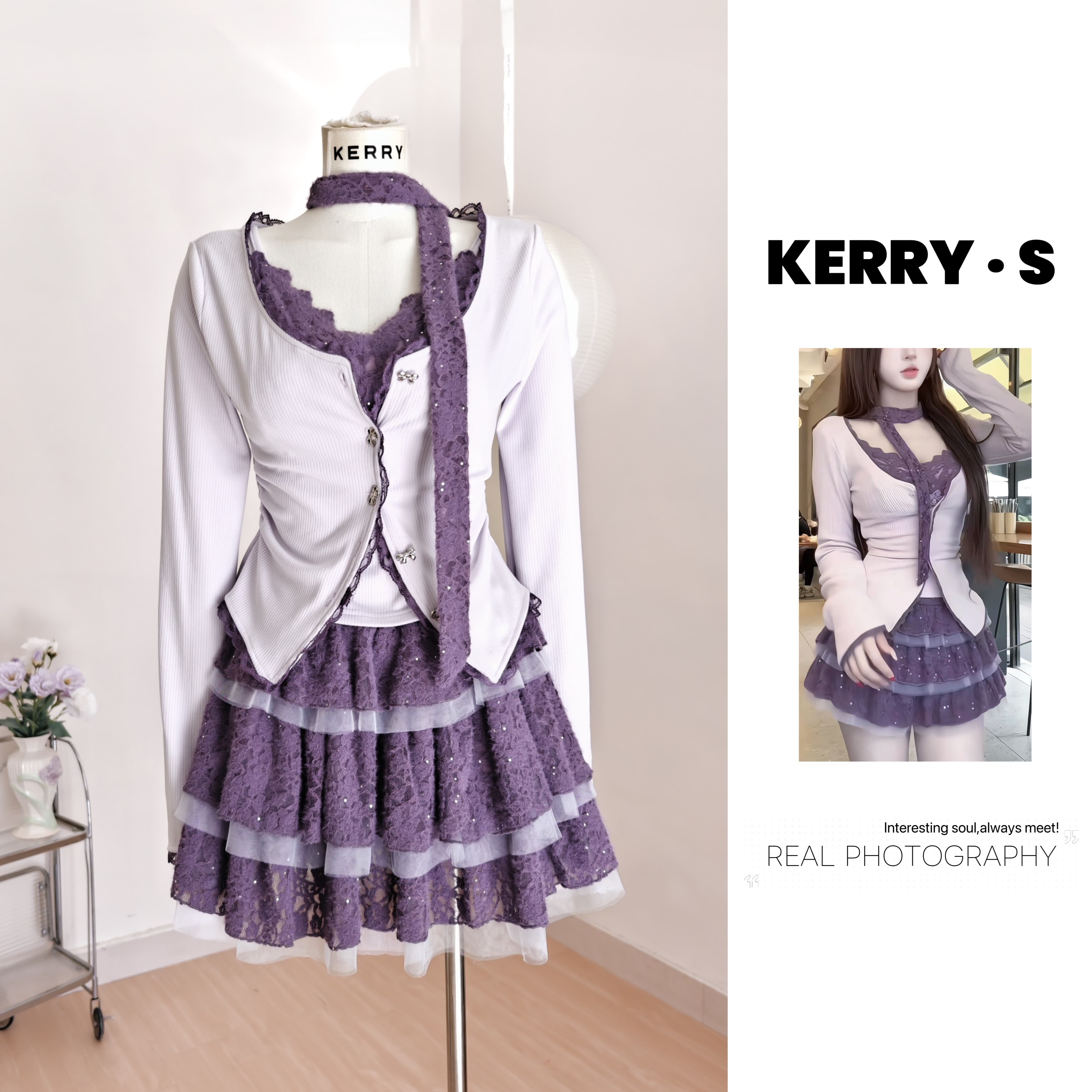 甜蛊心事 春季纯欲风开衫吊带半身裙三件套辣妹挂脖修身针织套装,女装/女士精品,时尚套装,淘宝优惠券,粉丝福利购,淘宝优惠卷