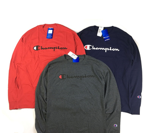 现货Champion Men Classic Jersey L/S Tee 冠军草写 长袖TEE