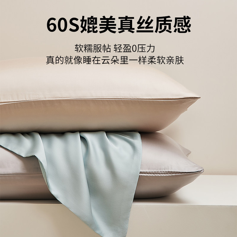 2支装丨60支兰精天丝枕套