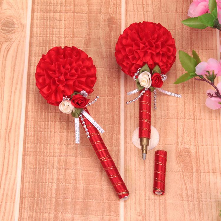 婚庆用品结婚签到笔婚礼个性创意签名笔 嘉宾签字笔 球形签到金笔