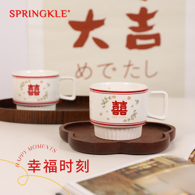 springkle结婚陶瓷马克杯子创意实用喜一对杯情侣送新人新婚礼物|ruв категории фестиваль товаров/подарок, Другие фестивали товаров - от Buy2taobao.com для оказания профессиональной услуги покупки агента Taobao