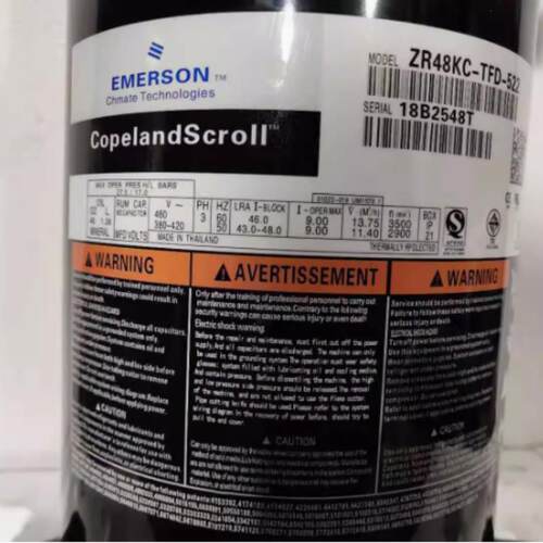 -R48K3E-PFJ-523 ZR48KC-TFD52Z2 ZR49-KC谷轮ETFD-522全新谷轮压