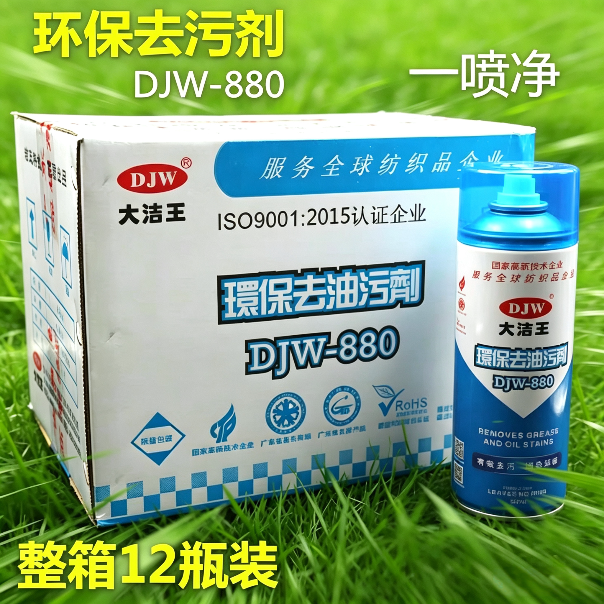 12瓶装大洁王DJW880去油污喷剂