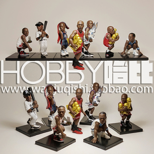 NBA传奇球星篮球之神飞人迈克尔乔丹7款Q版手办静态模型桌面摆件