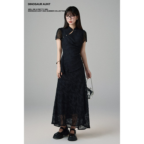 短袖DINOSAURAUNT褶皱新中式