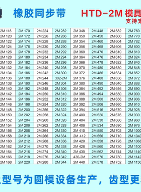 MS付龙HTD同步带2M3M5M8M14M齿轮皮带齿形型皮带橡胶聚氨酯PU定制