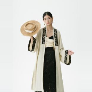 新款 原创明制合领对襟长衫 现货改良汉服 蝴蝶诗人 粼夕squama