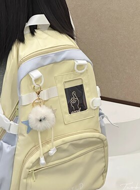 书包初中女生大容量设计感高颜值痛层包包小卡痛层双肩包高中女生
