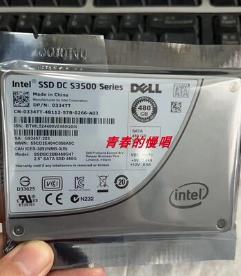 DELL Intel S3500 480G SATA 0CFPWY/0334TT SSDSC2BB480G4R 硬盘