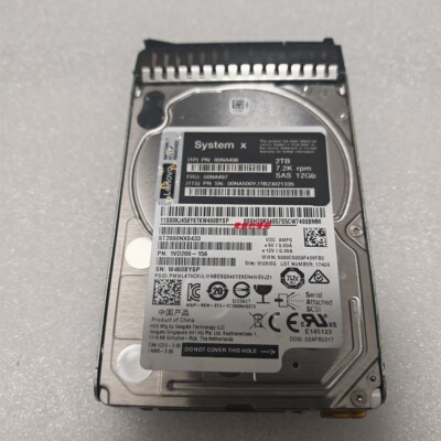 联想00NA496 FRU 00NA497 2TB 7.2K RPM SAS 12Gb ST2000NX0433