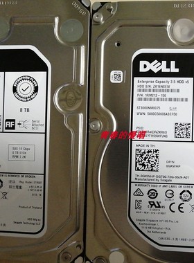 DELL 8T 8TB 7.2K 3.5 SAS 12Gb 0GKWHP GKWHP ST8000NM0075硬盘