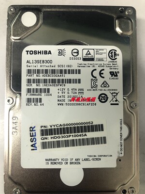 原装 浪潮AL13SEB300 300G 10K SAS 2.5 NF5170 NF5280 M3 M4硬盘