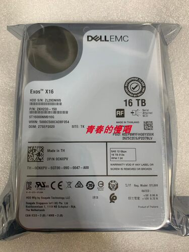 DELL ST16000NM010G 0CNXPV CNXPV 16T SAS 512E 16TB企业级硬盘