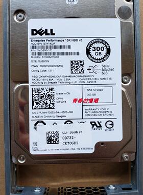 DELL 07FJW4 300G 15K SAS 12Gb 2.5 R440 R740 R630 R640 硬盘