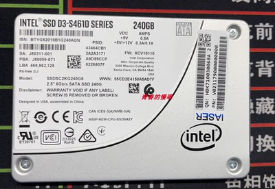 原装浪潮 S4610 240G SATA 6Gb 2.5寸 SSD M4 M5 企业级 固态硬盘