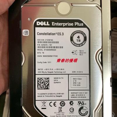 DELL SC280 SCV2080 4T 4TB SAS 0DRMYH DRMYH GE09 康贝存储硬盘