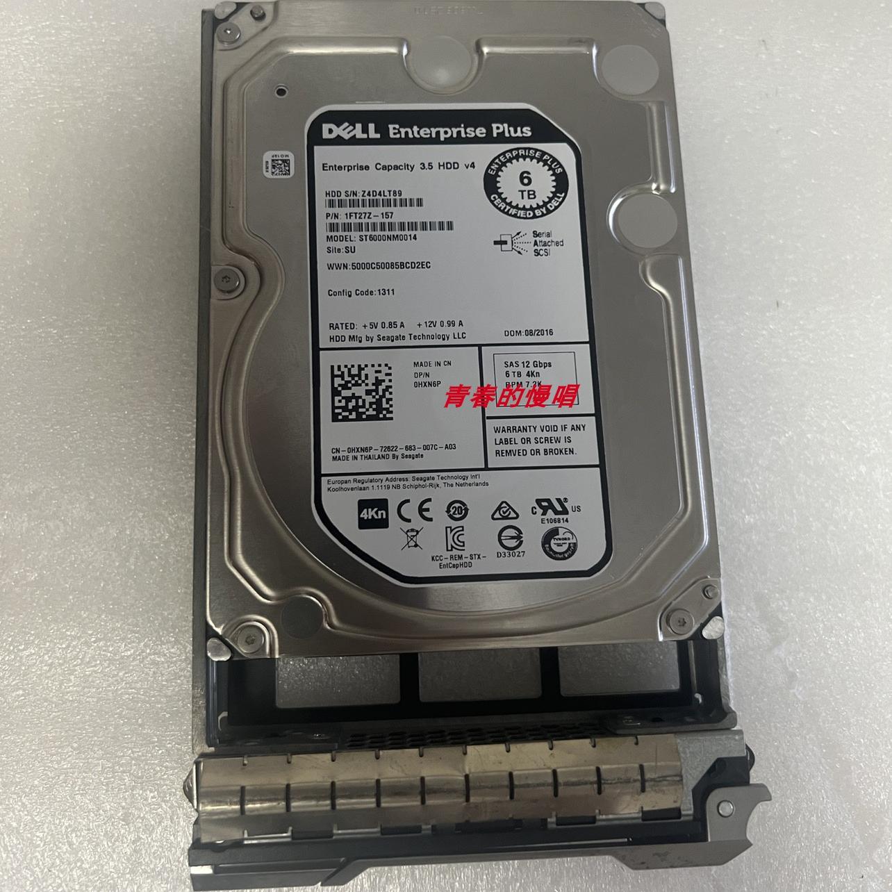 DELL EQL PS6210 0HXN6P 6T SAS 12Gb 6TB 4Kn ST6000NM0014 硬盘