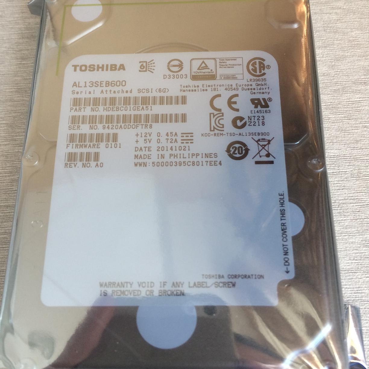 联想/浪潮/曙光 AL13SEB600 0B49792 03X3616 600G 10K SAS 硬盘