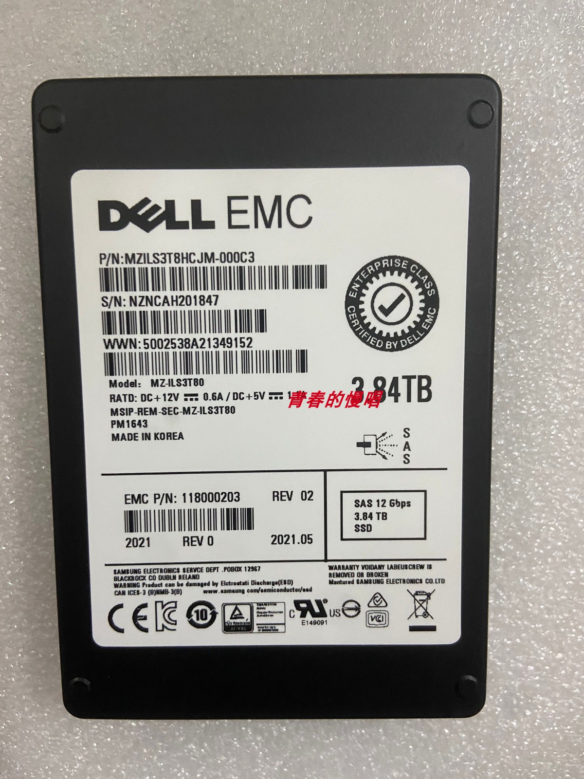 DELL T630 T430 T440 M630 M640 T640 3.84T SAS SSD 2.5固态硬盘