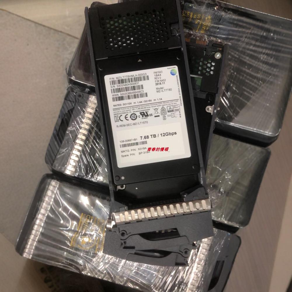 NetApp X319A SP-319A 7.68T SAS SSD DS224C FAS2750 固态硬盘