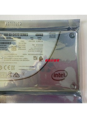 Intel SSD D3-S4510 480G SATA 6Gb SSDSC2KB480G8固态企业级硬盘