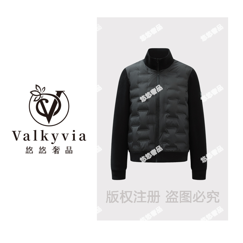 【Valkyvia/悠悠奢品】男女情侣羽绒服奥粒绒拼接鹅绒服外套  705