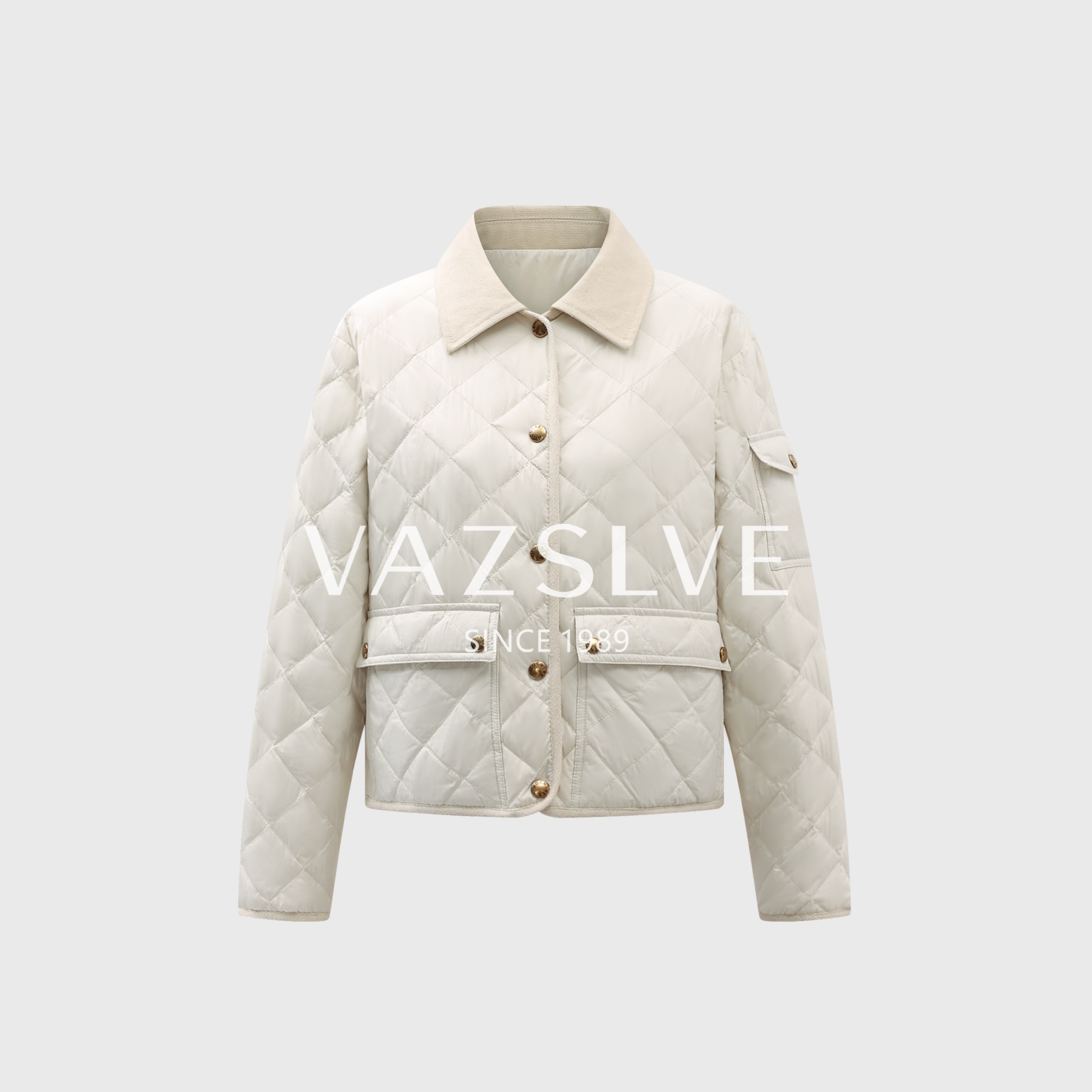 【VAZSLVE/全新奢品】捡漏 老钱风菱形格轻薄鹅绒羽绒服 704