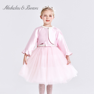 晚礼服气质可爱精致公主连衣裙童装 力高芘熊秋冬新款 女童长袖