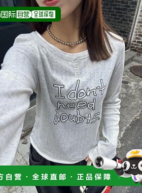 日本直邮官方授权 CIAOPANIC 手写Logo Eyelet Henley 叠穿上衣