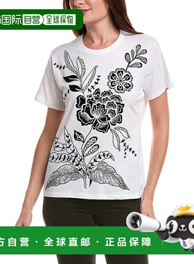 自营johnny was约翰尼植绒T恤-白色 美国奥莱直发