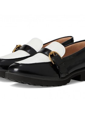 Cole Haan Giana 带扣乐福鞋 黑色/白色皮革