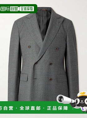 1h可退 香港直邮Canali 康钠丽 男士 双排扣羊毛西装外套 AA05780